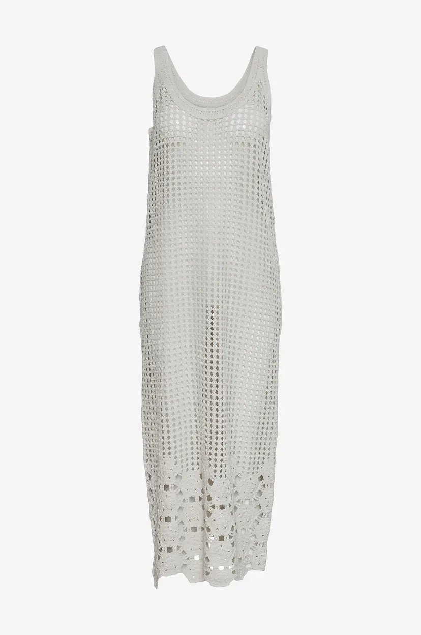 Y.A.S Kjole yasNola SL Long Knit Dress - Beige