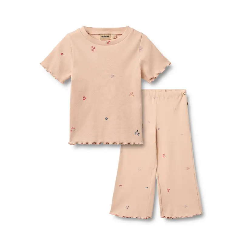 Wheat Wheat T-Shirt & Bukse Sett Alicia  Rose Flowers (98 /3 år)
