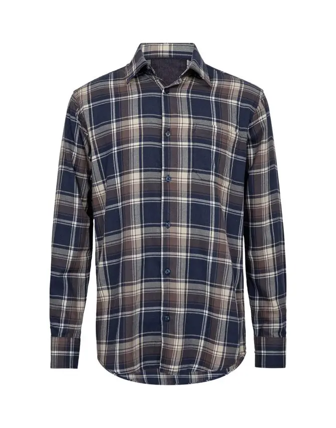 Black Blue Mens l/s shirt regular fit