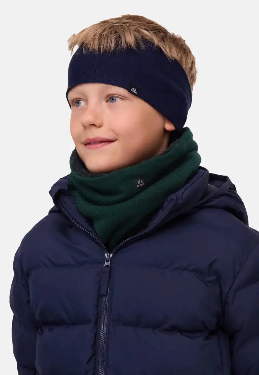 DANISH ENDURANCE MERINOULD HALSEDISSE MED FLEECE FOR TIL BØRN AF DANISH ENDURANCE MØRKEGRØN