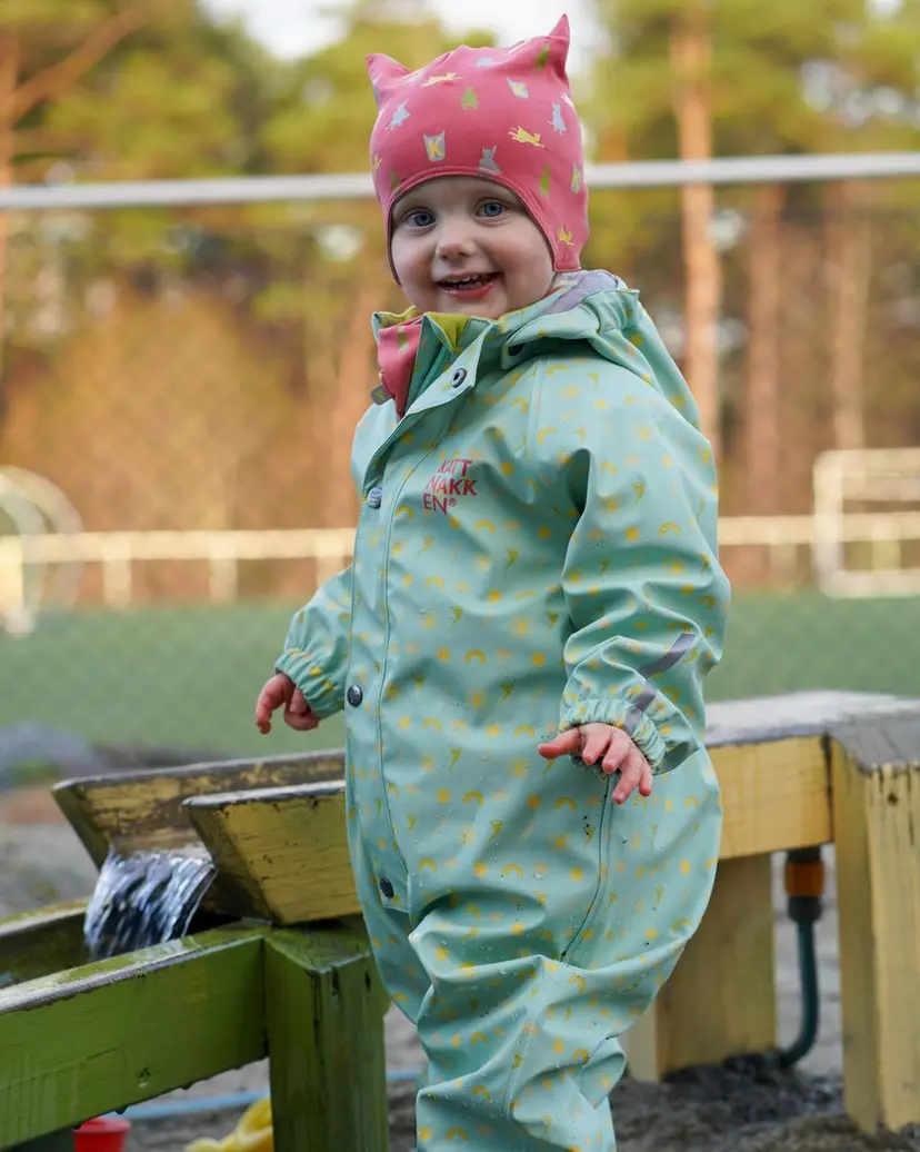 Kattnakken Kattnakken Baby Regndress Dugg Jane Pistasj