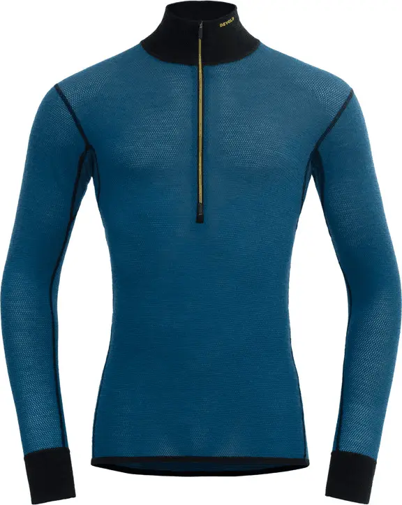 Devold Devold Men's Wool Mesh 190 Zip Neck Flood/Caviar