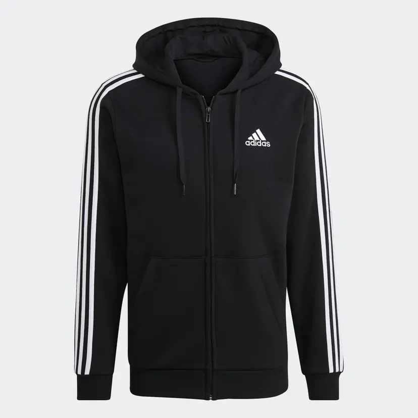 Adidas Essentials Fleece 3-Stripes Full-Zip Hettegenser