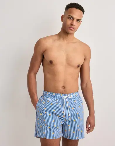 Jack & Jones Jack & Jones Jpstmaui Breeze Mini Stripe Swim Sr Badeshorts Blå