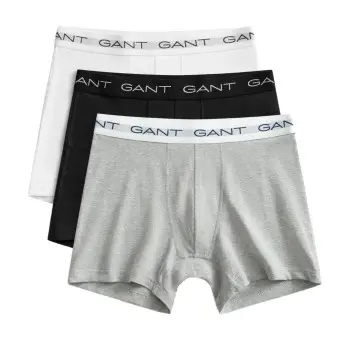 GANT Gant 3P Cotton Stretch Boxer Grå bomull Herre