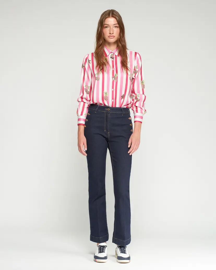VilaGallo VilaGallo PNAMELIE Blue High-waisted jeans
