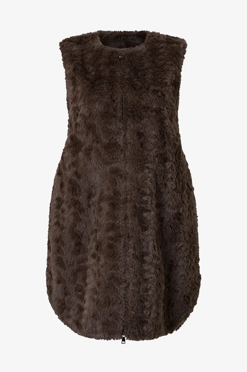 NO. 1 BY OX Vest Fake Fur Vest - Brun