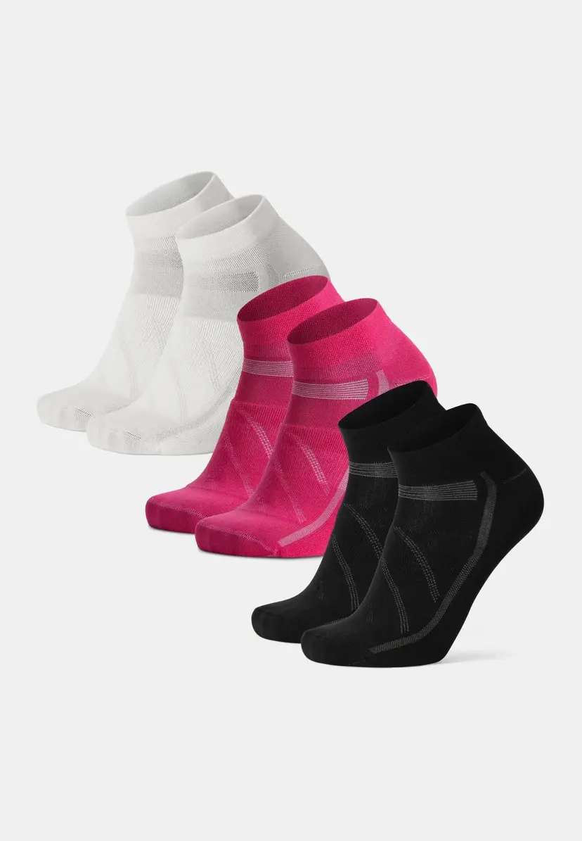 DANISH ENDURANCE DANISH ENDURANCE LOW-CUT CYKELSTRØMPER Hvid | Pink | Sort, 43-47