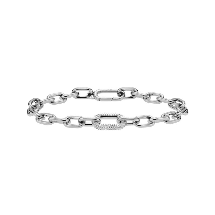 Daniel Wellington Silver Bracelet Crystal Link | DW