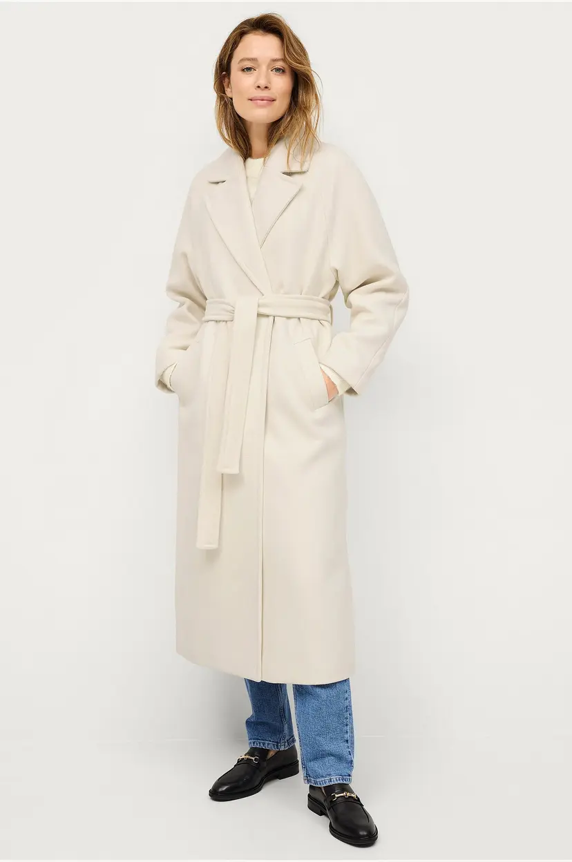 Ellos Collection Kåpe Robe Coat med flip-flops - Hvit