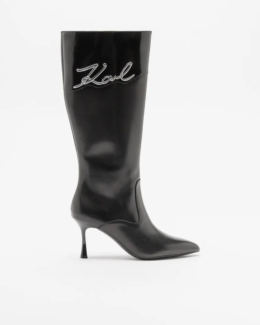Karl Lagerfeld Karl Lagerfeld Sienna Signia Collar Black Knee high boots