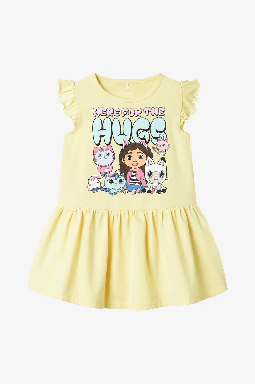 NAME IT Kjole nmfMette Gabby SS Dress - Gul