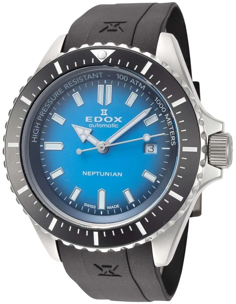 Edox Edox Herreklokke 80120-3NCA-BUIDN Skydiver Blå/Gummi Ø44 mm