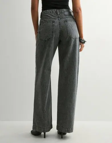 One Teaspoon One Teaspoon - Svart - Jackson Mid Waist Wide Leg Denim Jeans