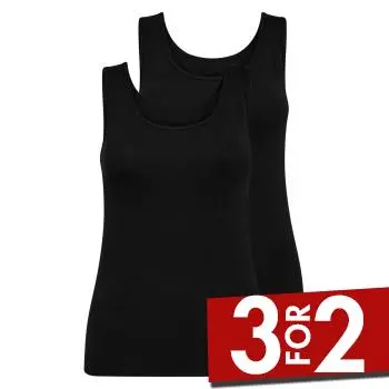Decoy Decoy 2P Wide Strap Bamboo Top Svart XX-Large Dame