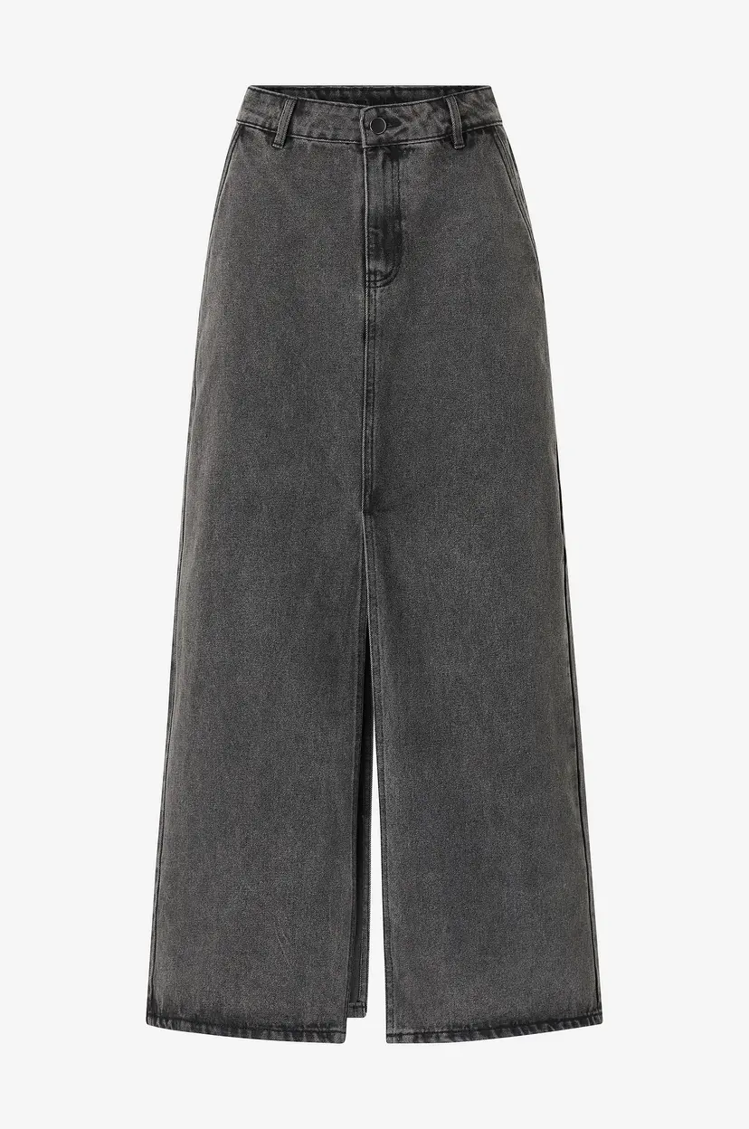 Vila Denim skjørt viKira Long Washed Denim Skirt - Grå