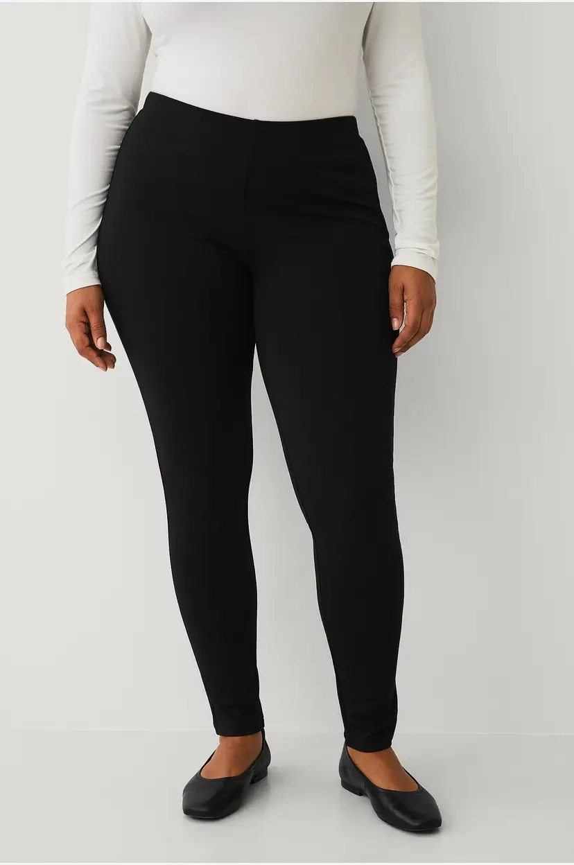 Ellos Plus collection Leggings med høy midje i punto - Svart