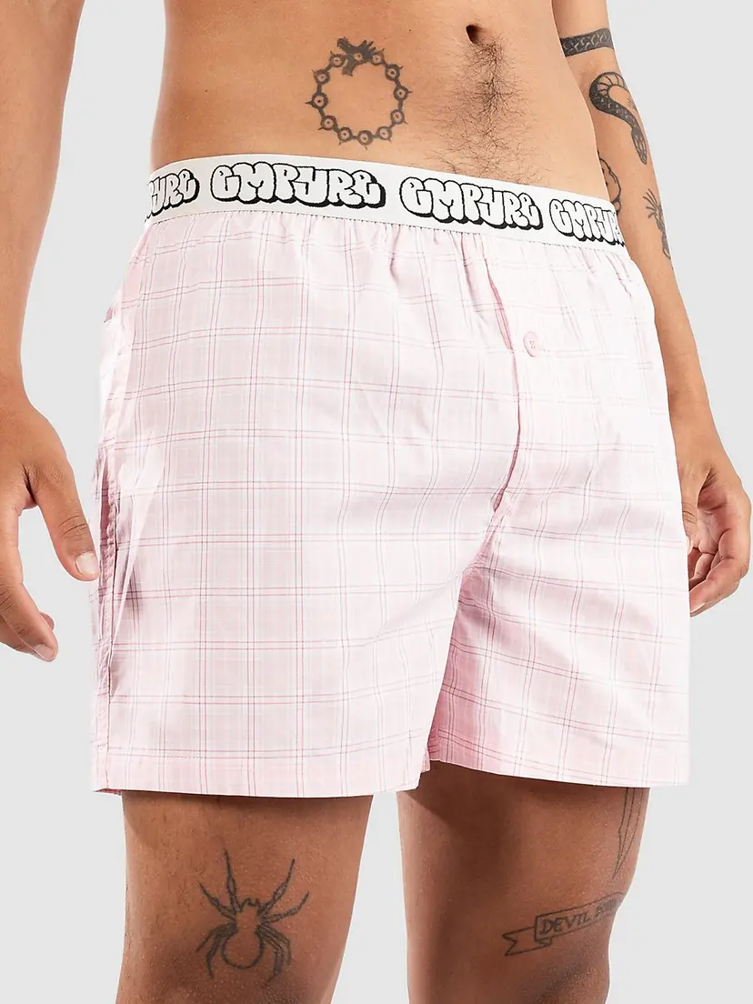 Empyre Empyre Pink Plaid Loose Boxer rosa