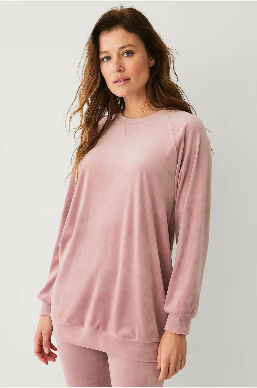 Ellos Collection Tunika i velur - Rosa