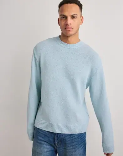 Jack & Jones Jack & Jones Jornorrebro Catskills Knit Crew Nec Collegegensere Blå