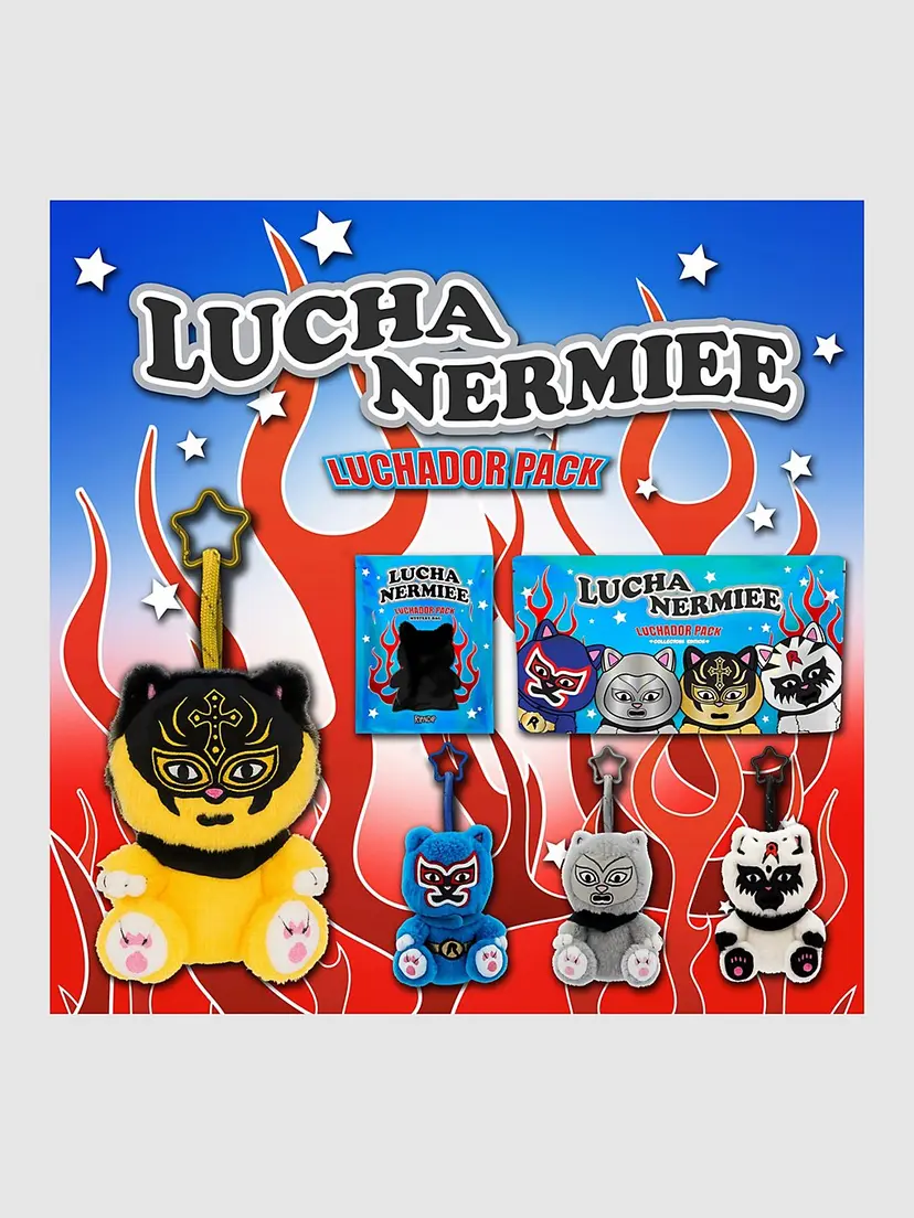 Ripndip RIPNDIP Lucha Nermie Bag Charm Plush Toy mønster