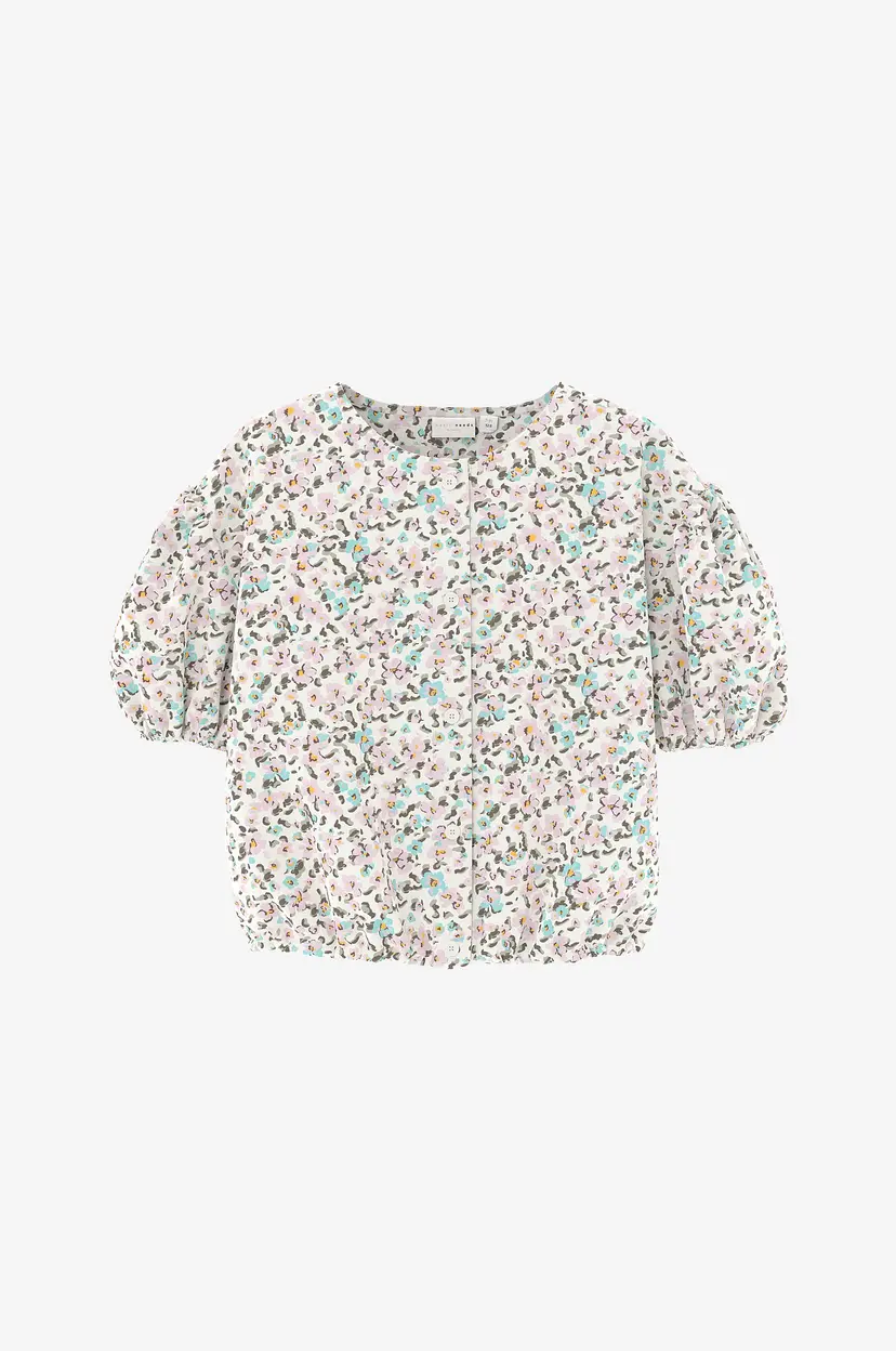 NAME IT Bluse nkfelma SS Short Top - Hvit