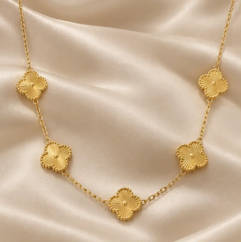 Aiyanna Gabby Multi Clover Necklace