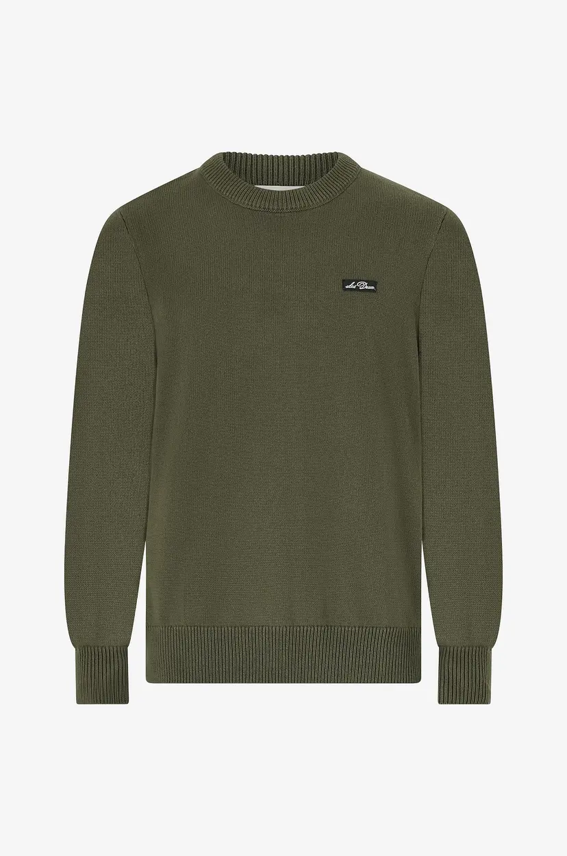 Les Deux Pullover Gary Patch Crewneck Knit - Grønn