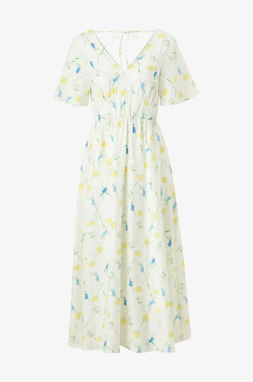 Vero Moda Kjole vmFlora Olga SS 7/8 Dress - Hvit