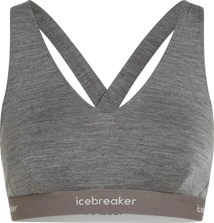 Icebreaker Icebreaker Women's Merino 125 Cool-Lite Sprite Racerback Bra Gritstone Hthr-013