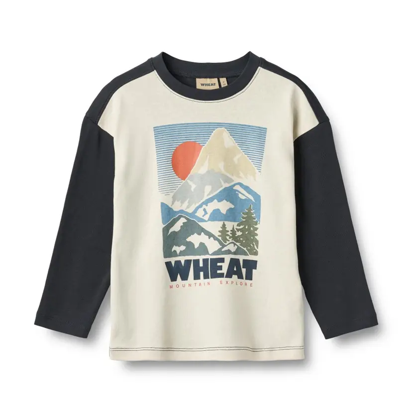Wheat Wheat, T-shirt L/S Beck, Eggshell