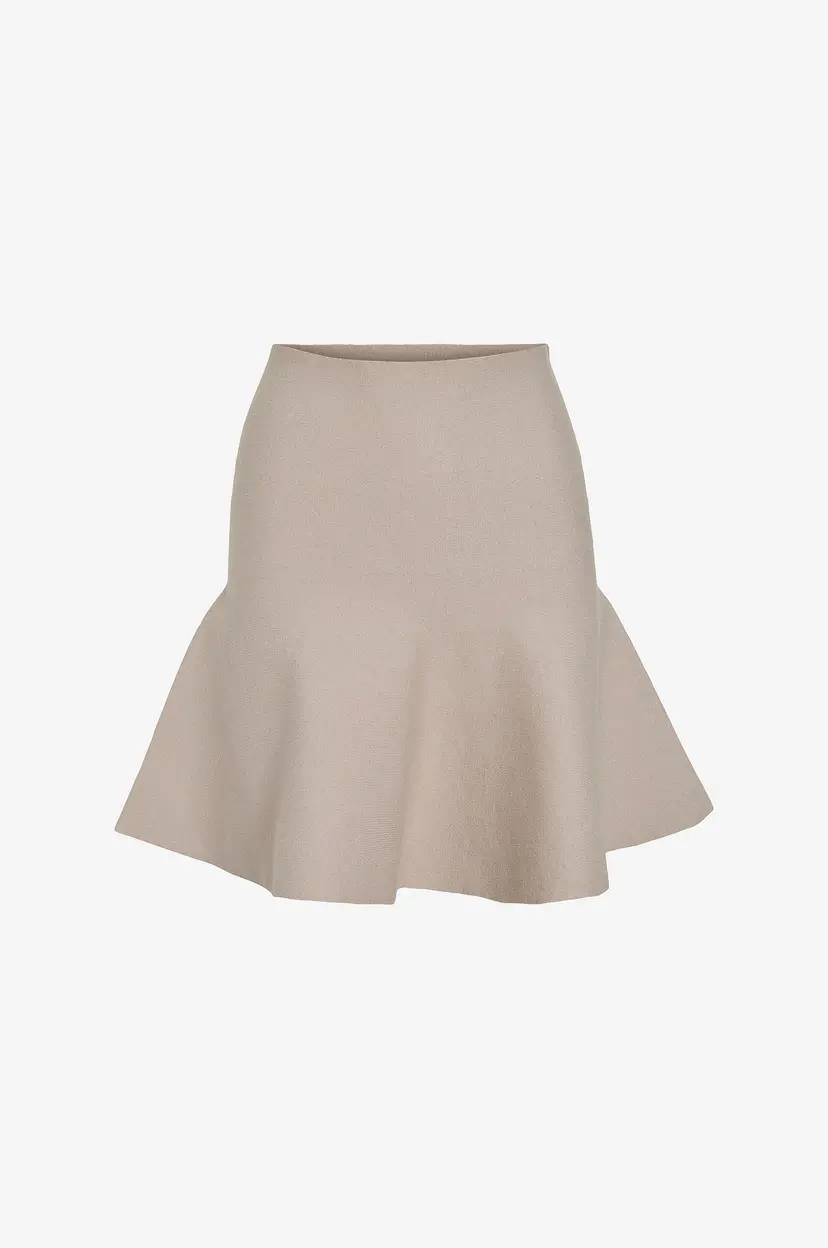 Vila Skjørt viZarah HW Skater Skirt/ka - Beige