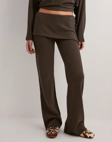 Nelly Nelly - Brun - Effortless Knit Overlay Pants