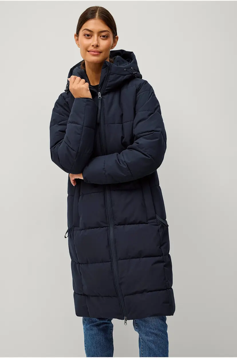 Ellos Collection Kåpe Padded Coat Mid Length - Svart