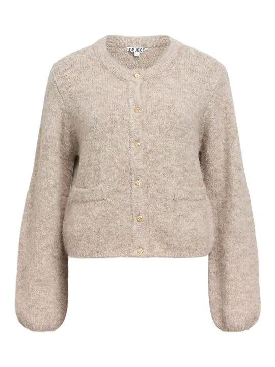 Object Object - Saggia LS Knit Cardigan - Humus Melange