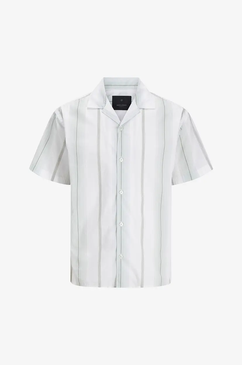 Jack & Jones Plus Skjorte jprBlapalermo Print Resort S/S - Hvit