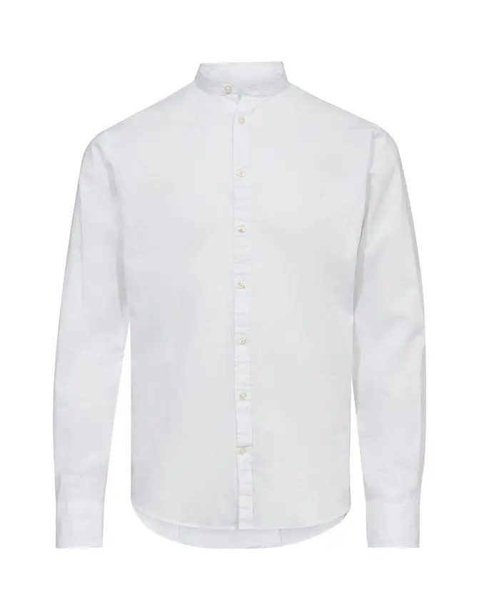 Gino Marcello China collar linen l/s shirt
