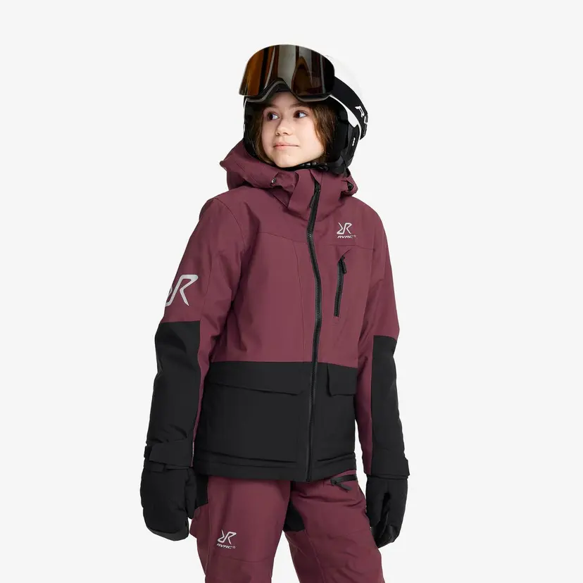 RevolutionRace AccXel Insulated 2L Ski Jacket Teens Mauve Wine/Black