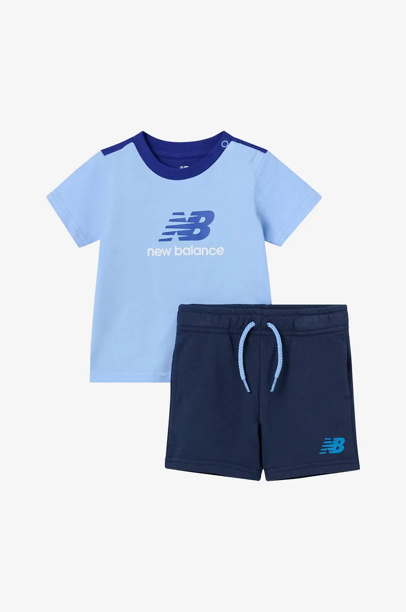New Balance Sett NB Jersey Ringer Tee & FT Short Set - Blå