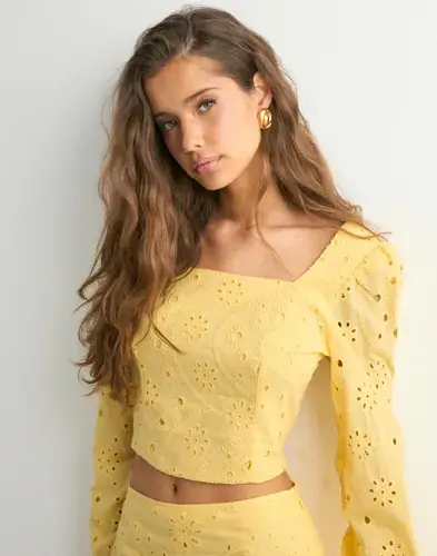 Vero Moda Vero Moda - Gul - Vmpanille Ls Cropped Top Wvn