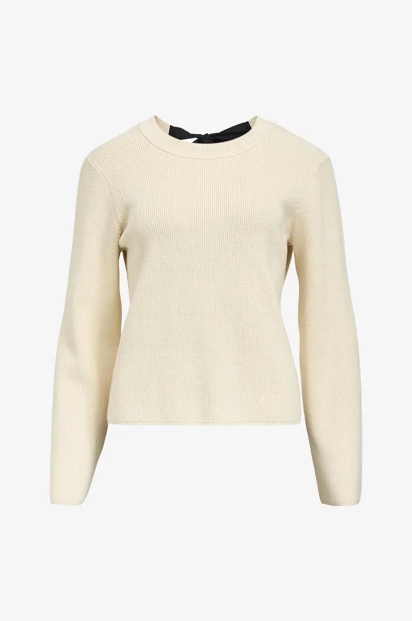 Object Collectors Item Genser objUlla L/s RE Knit Pullover Div - Beige
