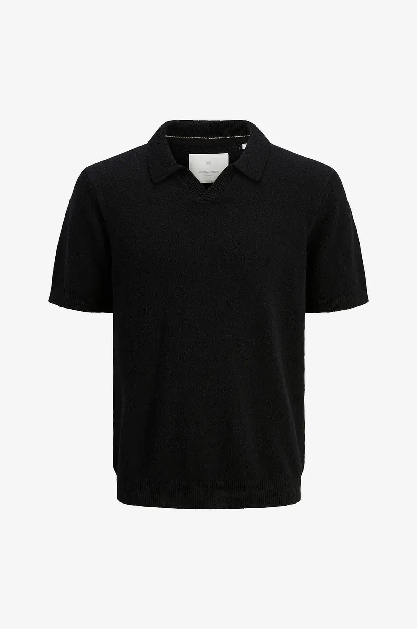 Jack & Jones Genser jprcCwilder Knit Split Neck - Svart