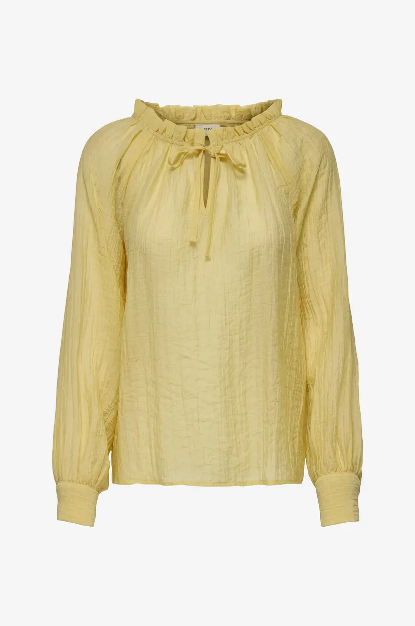 JDY Bluse jdyTheo L/S V-neck Top Wvn - Gul