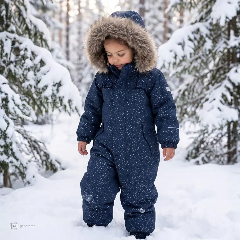 NAME IT Name It - Vinterdress Snow10 Dark Sapphire Glitter