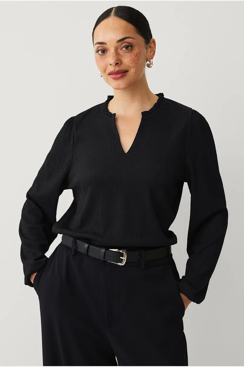 Ellos Collection Topp med struktur - Svart