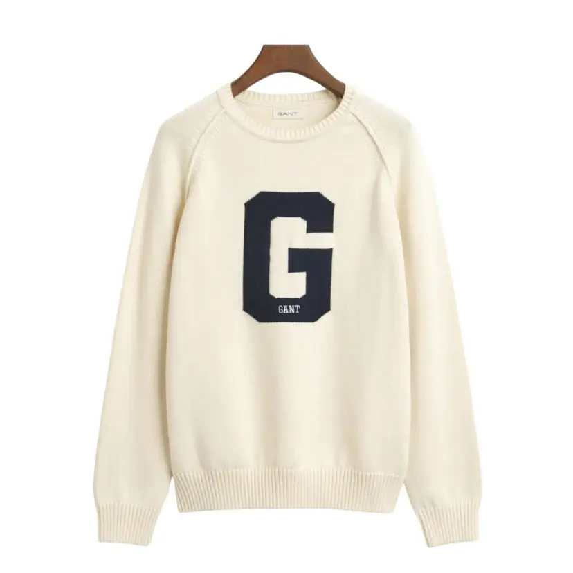 GANT Gant - Genser Graphic Raglan Jr C-Neck Cream