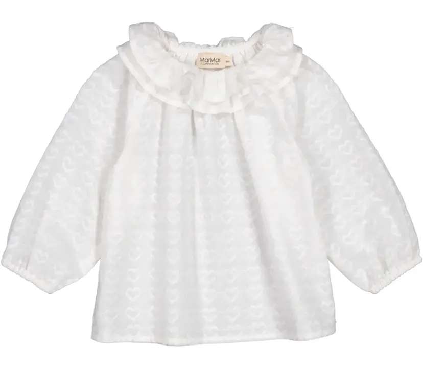 Marmar Copenhagen MarMar Topp Dobby Hearts Tonella White (98 /3 år)