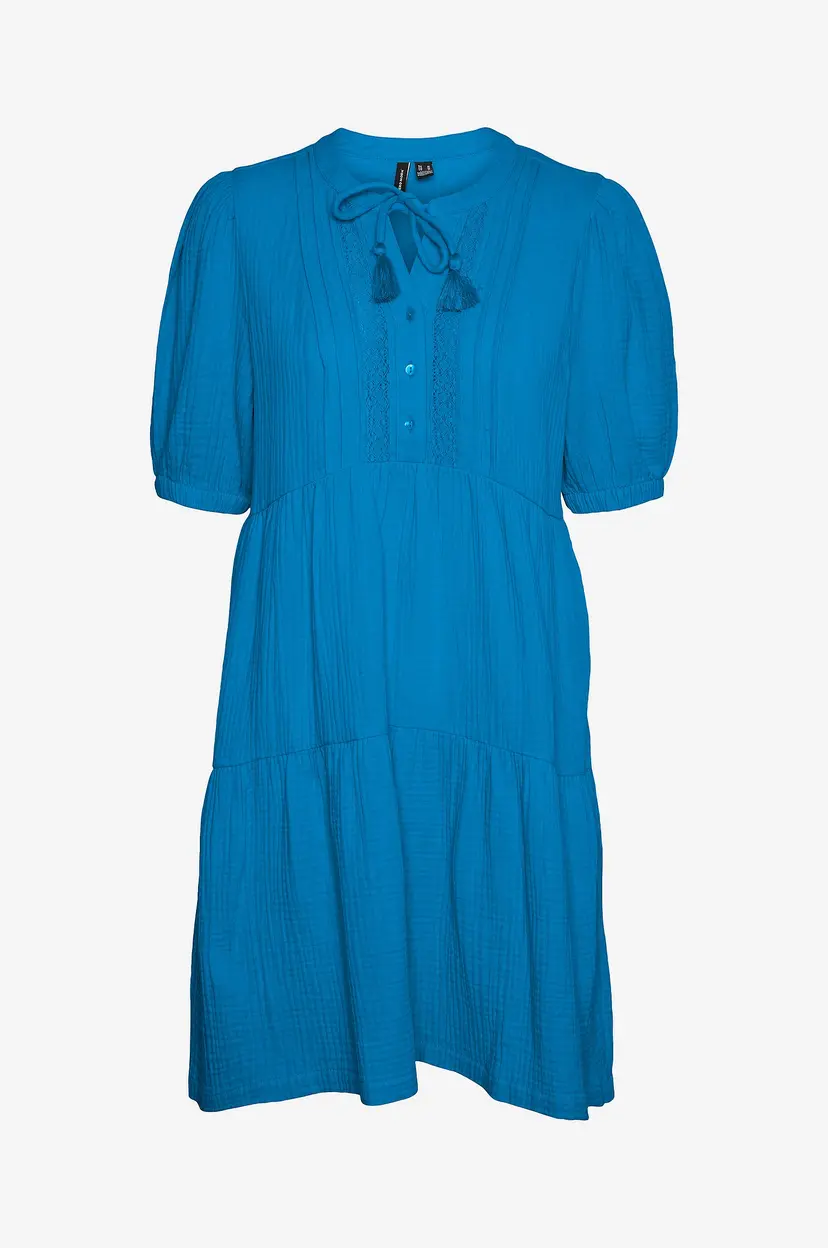 Vero Moda Kjole vmNatali 2/4 Lace Short Dress Wvn - Blå