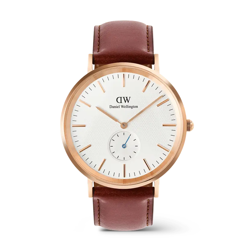 Daniel Wellington Rose Gold 40mm Watch Classic Multi-eye St Mawes Off-white Sunray | DW