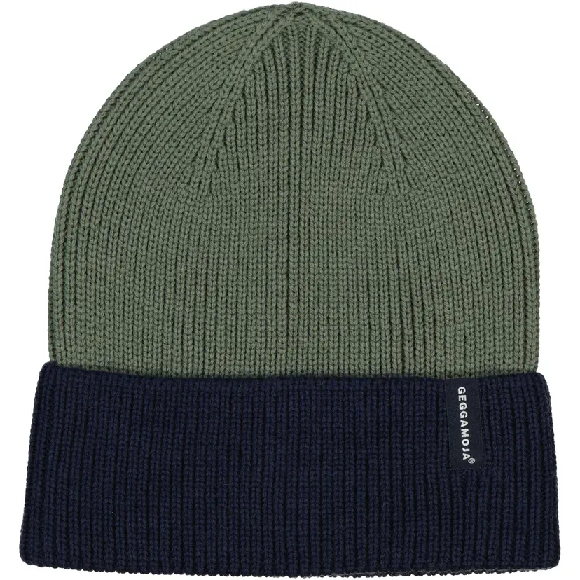 Geggamoja Stickad Mössa Mossgrön - 56/58